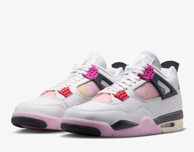 Air Jordan 4 Retro - Off WhiteFire Pink-Anthracite